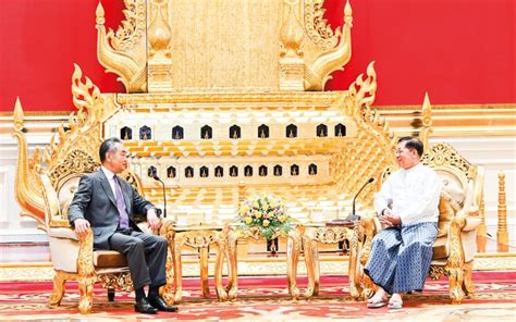 Sac Chairman Prime Minister Senior General Min Aung Hlaing Receives A