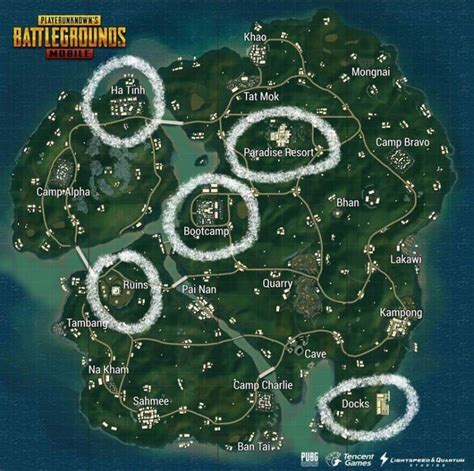 Pubg Mobile Top Flare Gun Locations In Sanhok