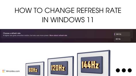 How To Change Refresh Rate In Windows 11 Pc