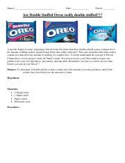 Oreo Percent Composition Lab Electronic Distribution Pdf Names Date