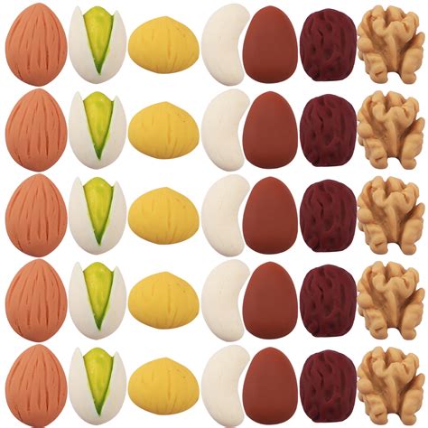 Nuolux 35pcs Miniature Food Toy Miniature Nuts Playset For Diy Crafts