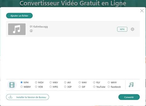 Comment convertir OGG en MP4 en ligne gratuit ou sans perte de qualité