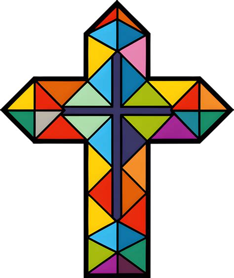 Colorful Christian Cross Clipart Inspiring Faith Through Vivid Imagery