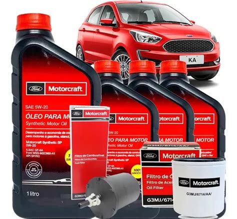 Kit Oleo Motorcraft 5w20 Filtros Ford Novo Ka 1 0 E 1 5