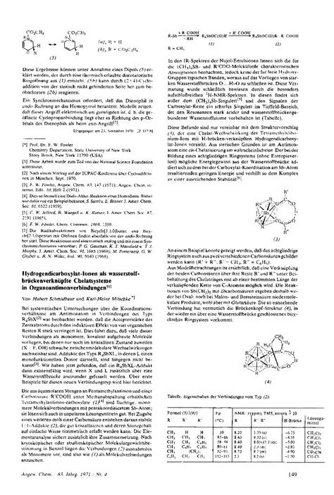 Pdf Hydrogendicarboxylat Ionen Als Wasserstoffbr Ckenverkn Pfte