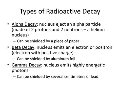 4 Types Of Radioactive Decay