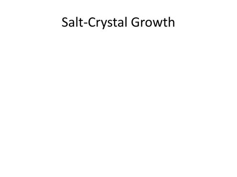 PPT - Salt-Crystal Growth PowerPoint Presentation, free download - ID:2247221