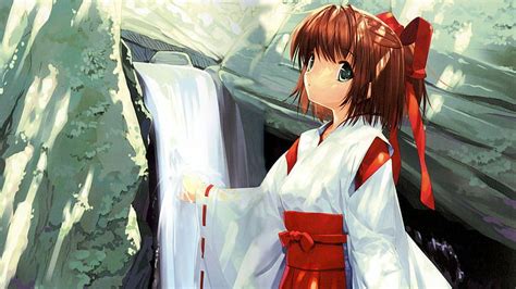 HD wallpaper: Anime, Shrine Maiden | Wallpaper Flare