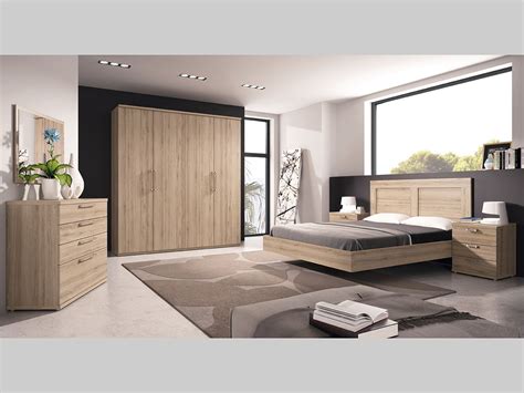 Mueble Dormitorio Cama Mesita Armario Espejo Comoda Madera Melamina