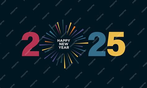 Premium Vector 2025 Happy New Year Text Design