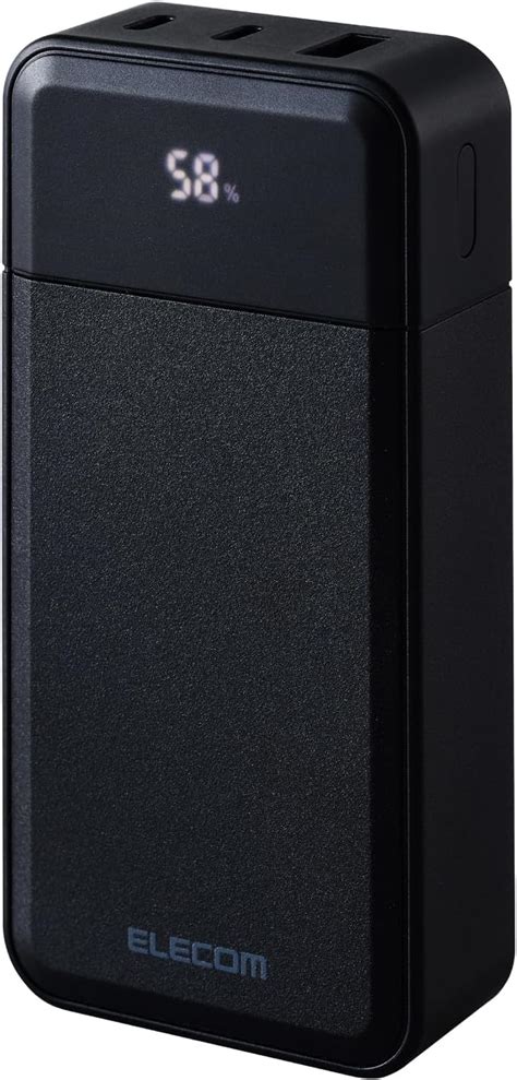 Amazon | エレコム モバイルバッテリー 9000mAh 45W ナトリウムイオン電池 USB PD対応 2ポート Type-C USB
