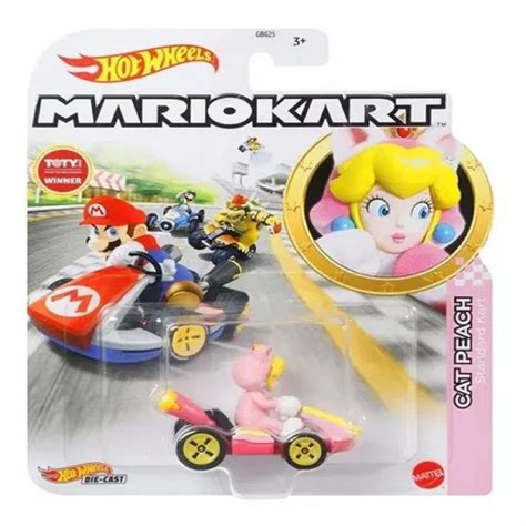 Carrinho Hot Wheels Mario Kart Cat Peach Mattel Shopee Brasil
