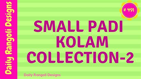 Small Padi Kolam Collection Simple Margali Kolam Margazhi Kolam