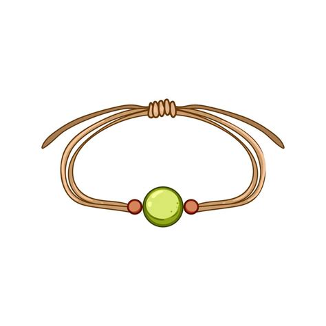 Jewelry Hippie Friendship Bracelets Cartoon Vector Illustration