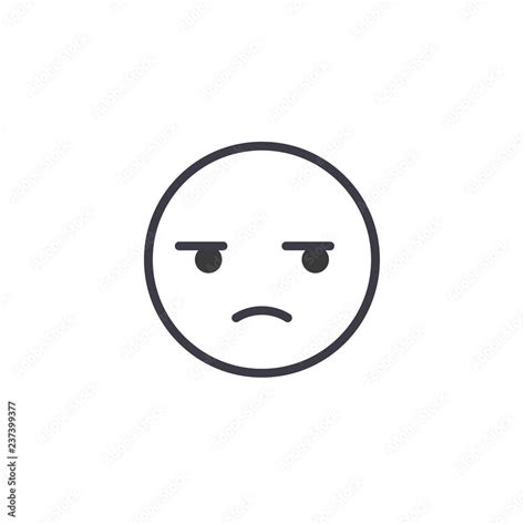 Suspicious Emoji Concept Line Editable Vector Concept Icon Suspicious