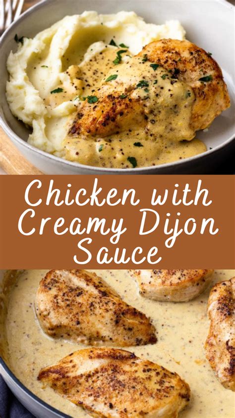 Chicken With Creamy Dijon Sauce And Mashed Potatoes Recipe Cheff Recipes