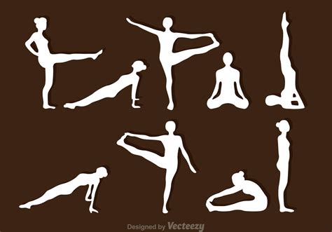 Stretching Silhouette Vectors Vector Art At Vecteezy