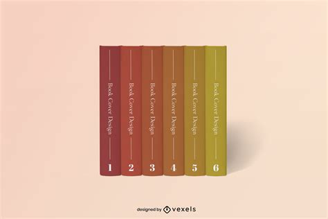 Gradient Book Spine Mockup Design PSD Editable Template