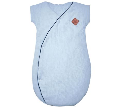 Gigoteuse Turbulette En Gaze De Coton Jeanne Bleu Mois Linge