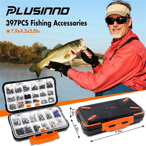 Plusinno Pcs Fishing Accessories Kit Fishing Tackle Box With Tackle