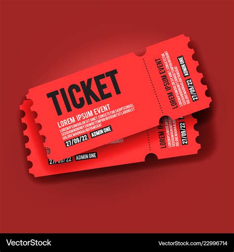 Ed Vip Entry Pass Ticket Stub Design Template Vector Image