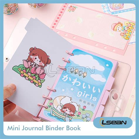 Jual Mini Diary Journal Binder Ring Book A Lembar Buku Diary Motif