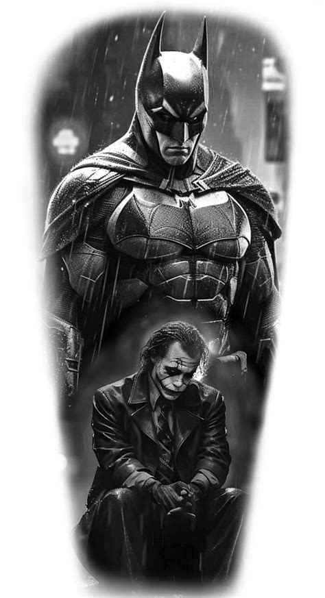 Batman Tattoo Sleeve Joker Tattoo Design Batman Joker Tattoo