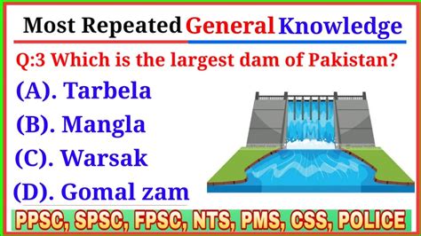 Most Repeated General Knowledge Mcqs For Ppsc Fpsc Css Nts Gat Gk