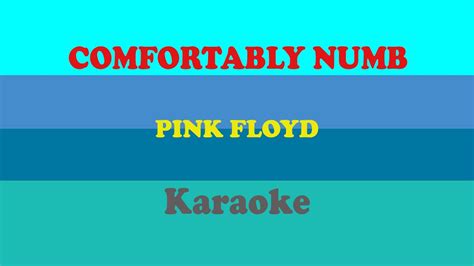 Comfortably Numb By Pink Floyd Karaoke Youtube