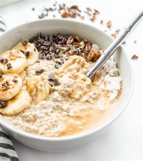 Peanut Butter Chia Overnight Oats Recette Recette Cuisine Dessert