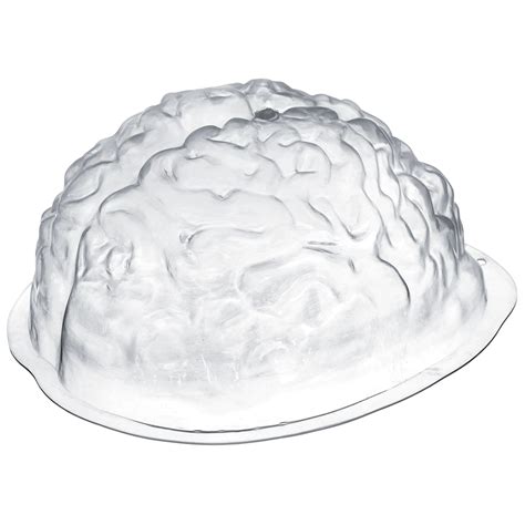 Zombie Brain Shaped Baking Gelatin Mold 48 Oz Fake Food Prank Clear