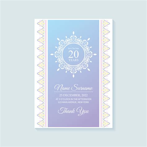 soft abstract pattern birthday invitation design 40545615 Vector Art at ...