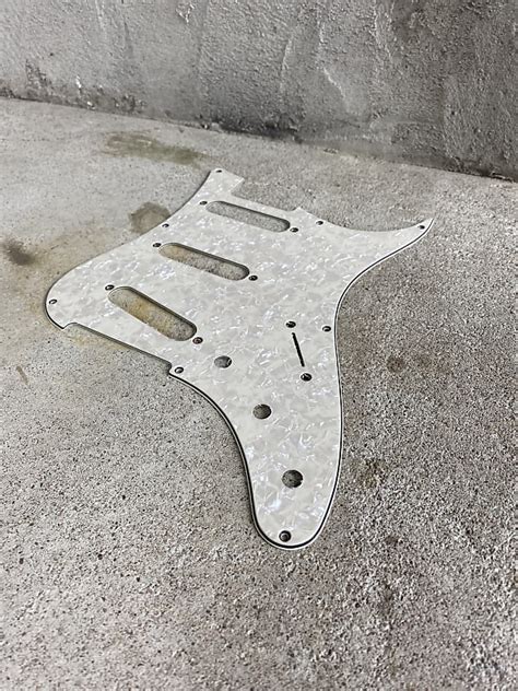 Holiday Sale Silversky Pickguard Aged Pearloid Reverb