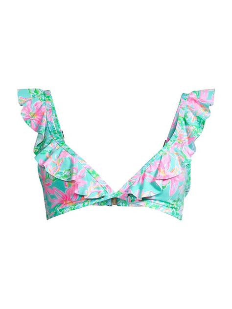 Buy Lilly Pulitzer Suria Bikini Top Surf Blue At 30 Off Editorialist