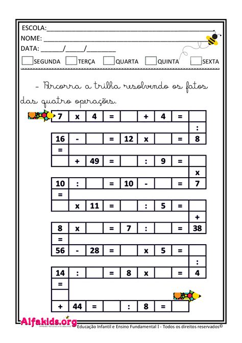 Atividades De Multiplicação Para O 4º E 5º Ano1 Alfakidsorg