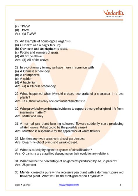 Cbse Class 10 Science Chapter 9 Heredity And Evolution Important