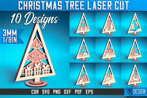 Christmas Tree Laser Cut Svg Graphic By Flydesignsvg · Creative Fabrica