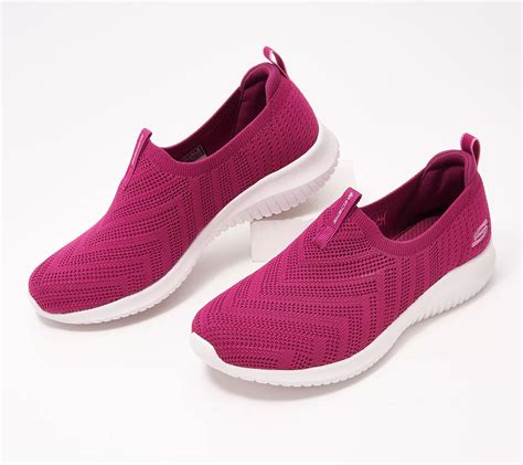 As Is Skechers Ultra Flex Washable Knit Slip Ons Elegant Pick Qvc