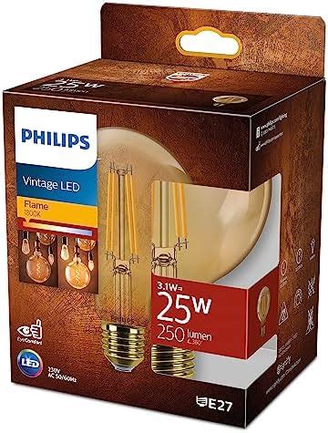 Philips Ampoule Led Vintage Ambr E W Culot E Format Globe