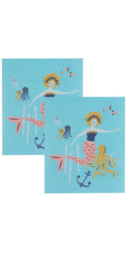 Buy Now Designs Ecologie Swedish Dishcloth Mermaids At Wellca Free