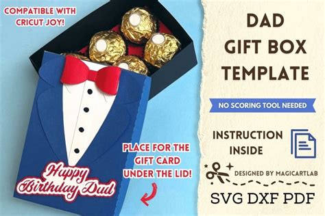 Fathers Day Gift Box SVG