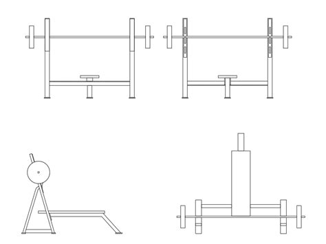 Banca Para Pesas En AutoCAD Descargar CAD Gratis 18 97 KB Bibliocad