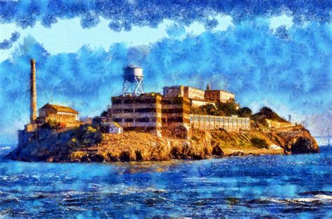 Impressionist Alcatraz Digital Art By Kaylee Mason Fine Art America