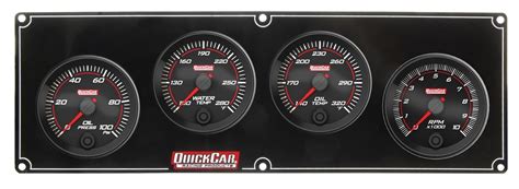 Quickcar Racing Products Redline Gauge Panel Op Wt Ot W