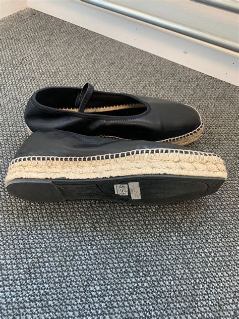 Espadrillos Fra Arket I Sort Skinn Med Strikk FINN Torget