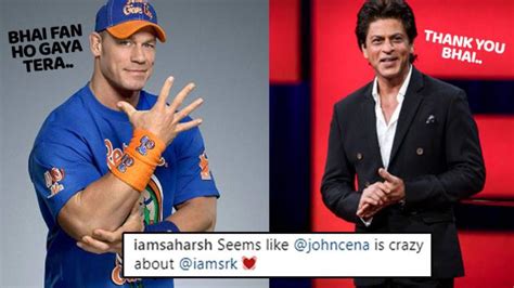 John Cena Posts Shah Rukh Khan's Pic On Instagram, Netizens Thinks He ...