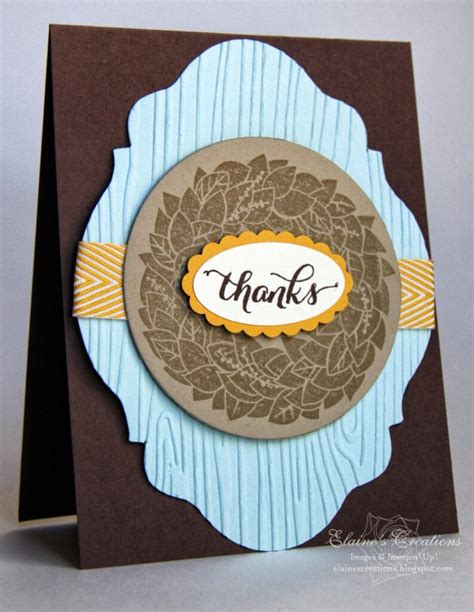 Wonderful Fall Wreath Thank You Card | Sweet Stampin' with Elaine's ...