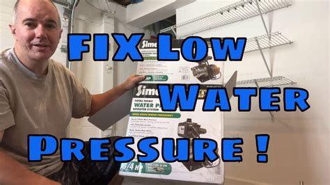 How To Fix Low Water Pressure In Your House Booster Pump Install