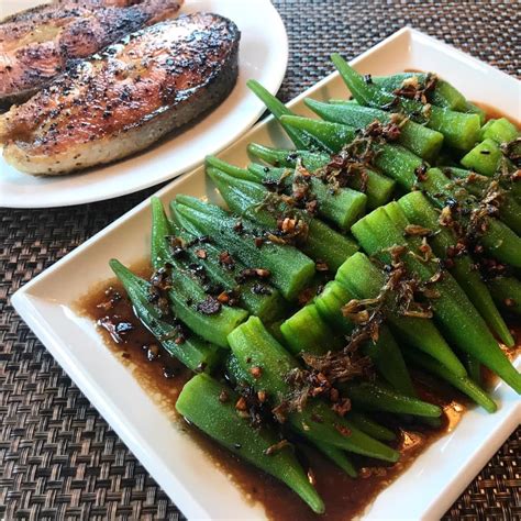 Casa Baluarte Filipino Recipes Steamed Okra With Oyster Sauce Pinoy Food Filipino Dishes