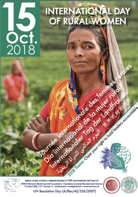 International Day Of Rural Women October Women S World